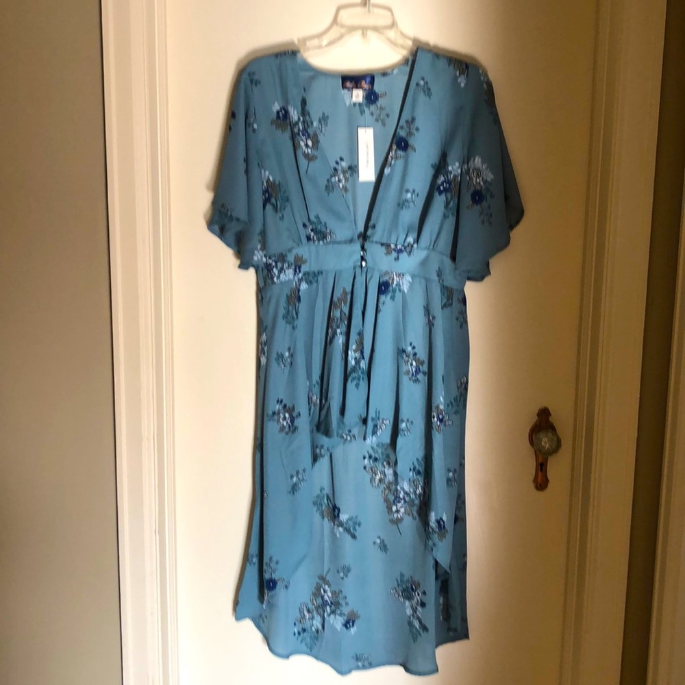 Floral high low blouse